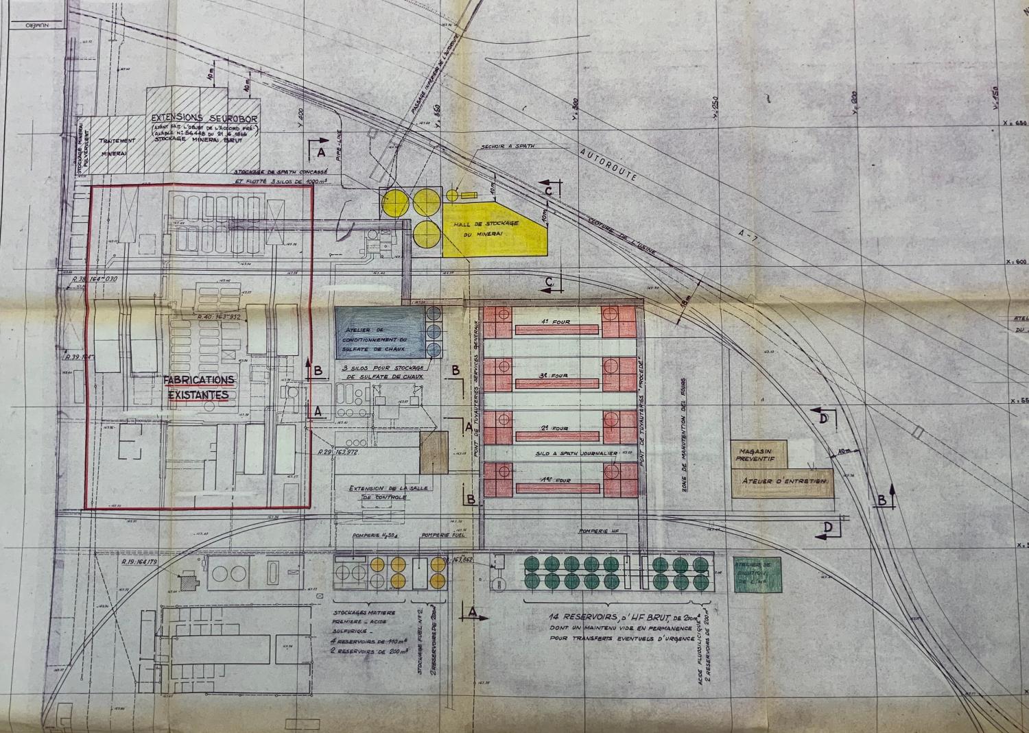Plan usine Ugine Kuhlmann (PCUK), actuelle Arkema
