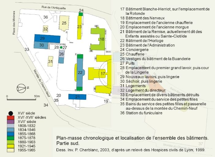 Hôpital et asile d'aliénés dits hospice de l'Antiquaille, puis hôpital Saint-Pothin, actuellement hôpital de l'Antiquaille