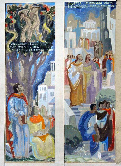 Peinture monumentale : Les étudiants de saint Irénée et les eversores