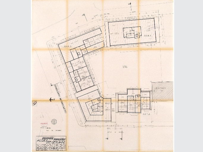 Immeubles, hôtel de voyageurs et maison de retraite, ensemble immobilier Accueil Sainte-Germaine