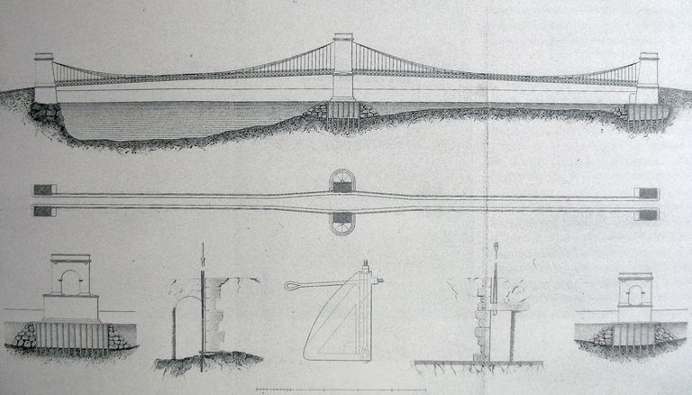 Pont routier de Tournon, puis passerelle (détruit) ; culée (vestiges)