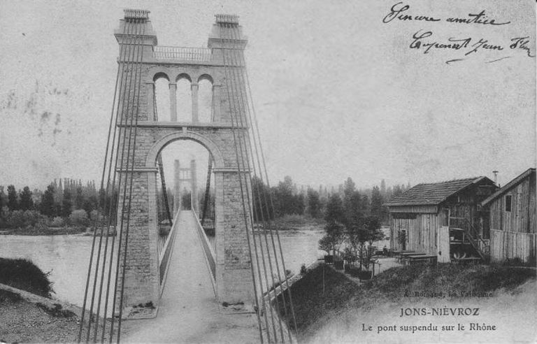 Pont routier suspendu de Jons (détruit)