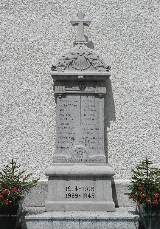 Monument aux morts de la guerre de 1914-1918, puis de 1939-1945, puis de la guerre d'Algérie