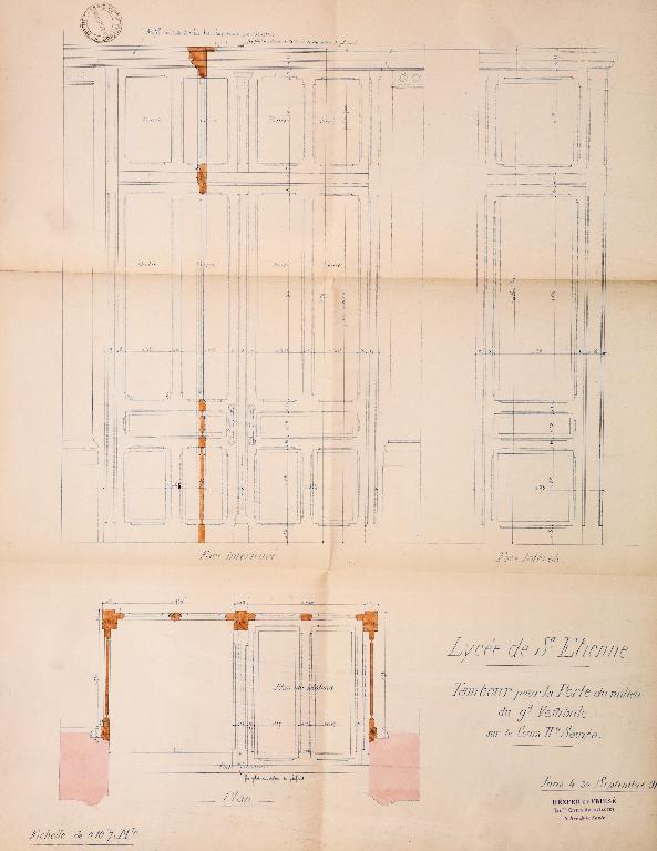 Lycée de garçons, actuellement lycée d'enseignement secondaire et supérieur Claude-Fauriel