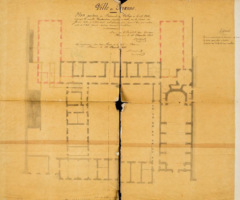 Manoir de Chènevoux, puis collège de jésuites, puis école centrale, puis lycée de garçons, actuellement lycée d'enseignement secondaire Jean-Puy