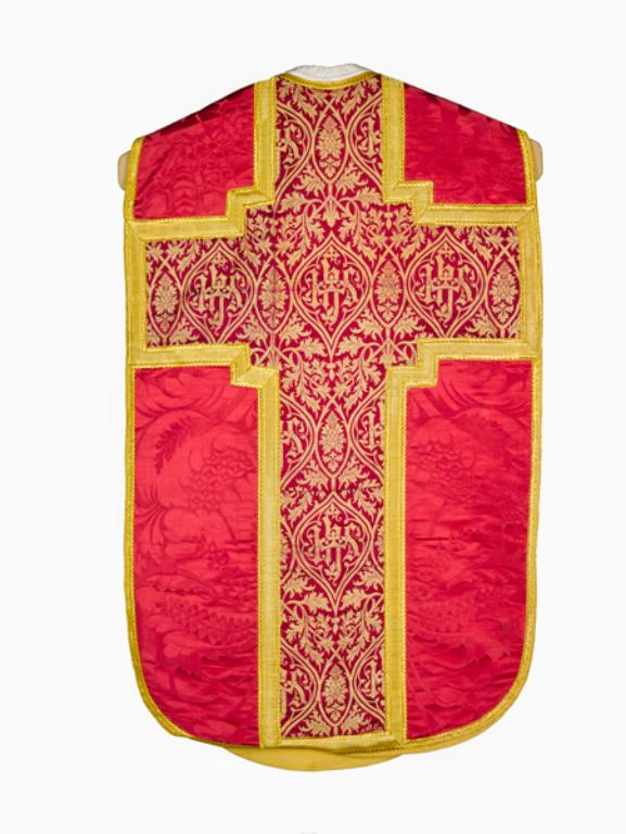 chasuble, manipule, étole : ornement rouge n°1