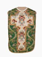 chasuble, étole, manipule, voile de calice : ornement vert