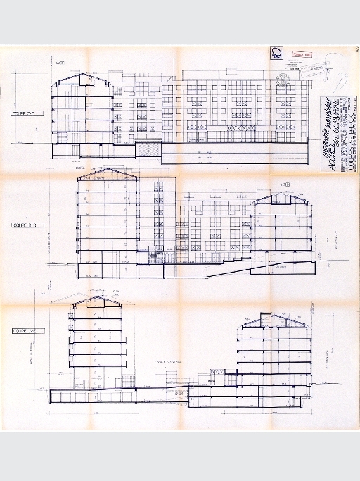 Immeubles, hôtel de voyageurs et maison de retraite, ensemble immobilier Accueil Sainte-Germaine