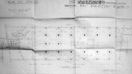 Plans du sous sol, Appartement usine de Mme Veuve Favier, 251 rue des Culattes, 14 janvier 1932 par Richardy architecte, échelle 1/100. (Arch. mun. Lyon)