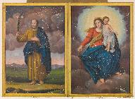 Ensemble de deux tableaux : saint Joseph ; la Vierge à l'Enfant au rosaire