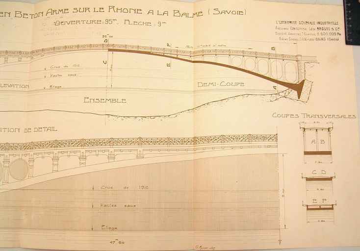 Pont de La Balme (détruit) ; culée (vestiges)