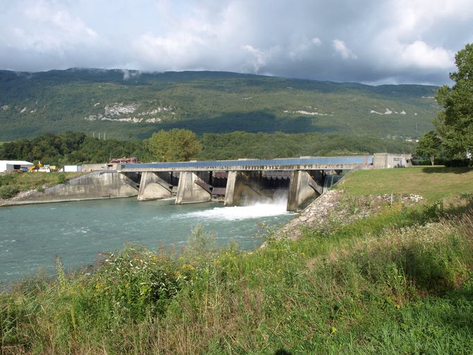 Barrage de retenue de Motz, pont, passerelle