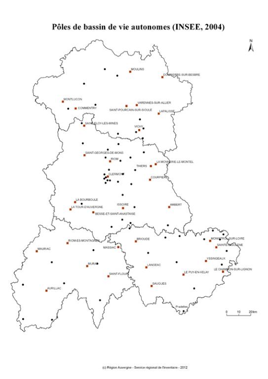 Villes en Auvergne : les formes urbaines