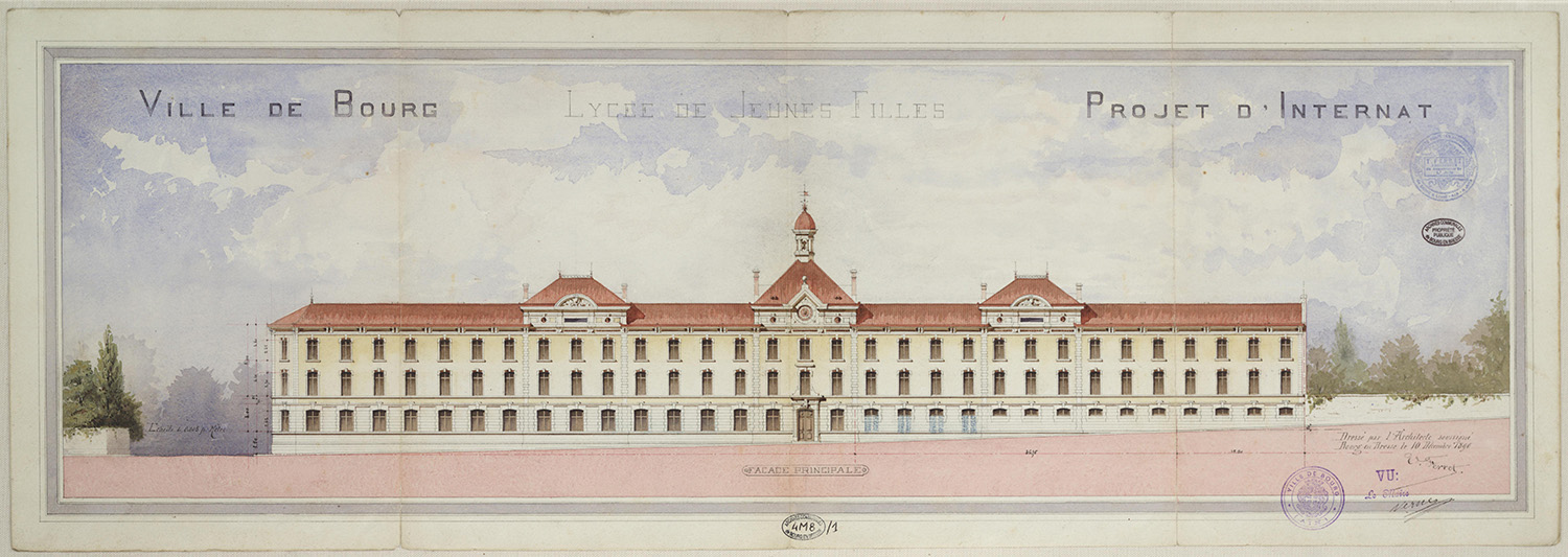 Lycée de jeunes filles, dit lycée Edgar Quinet, actuellement lycée professionnel Marcelle Pardé