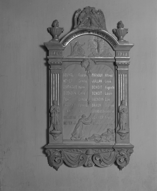 Plaque commémorative des morts de la guerre de 1914-1918