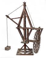 Modèle réduit de machine à laver, grue à roue à échelons de Rondelet