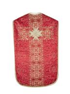 chasuble, étole, bourse de corporal, voile de calice : ornement rouge n°2