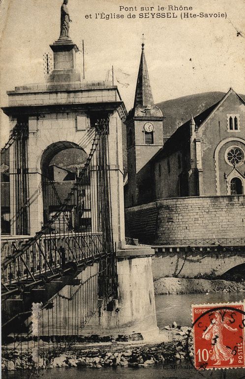 Pont routier dit pont suspendu de Seyssel ou pont de la Vierge noire