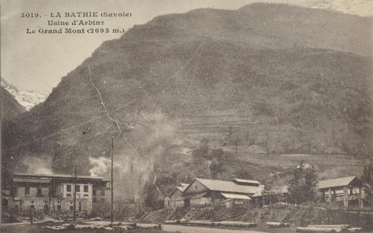 Moulins à farine, battoirs, scierie et forge d'Arbine puis usine de pâte à papier et de production de carbure de calcium actuellement usine de production de corindon et centrale hydroélectrique d'Arbine