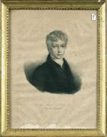 Estampe - Portrait de Louis d'Orléans duc de Nemours (1814-1896), enfant