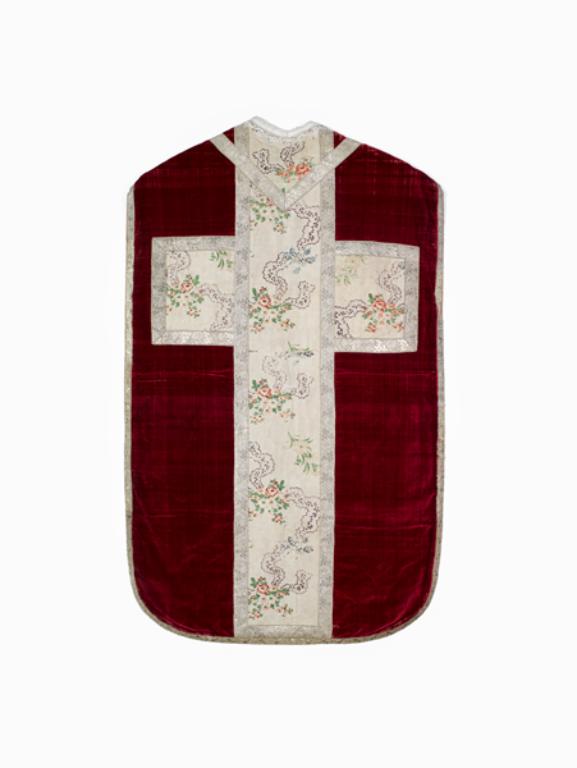 chasuble, étole, voile de calice : ornement rouge n°3