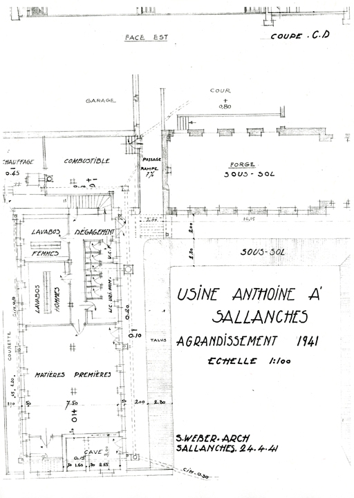 Usine de décolletage Anthoine Emile et ses fils actuellement Sté M.B.A. décolletage