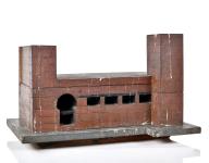 Maquette d'un bâtiment industriel (fourneau?)