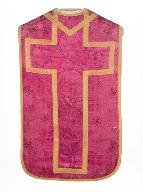 chasuble, étole, manipule, voile de calice : ornement rose