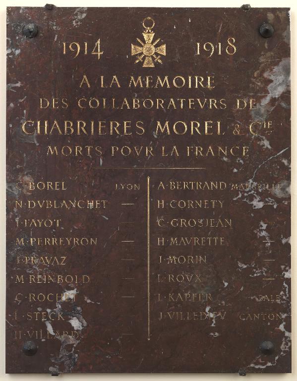 Chabrières Morel et Cie maison de soierie puis Morel-Journel et Cie société Lyonnaise de soierie et bureau du syndicat de soieries