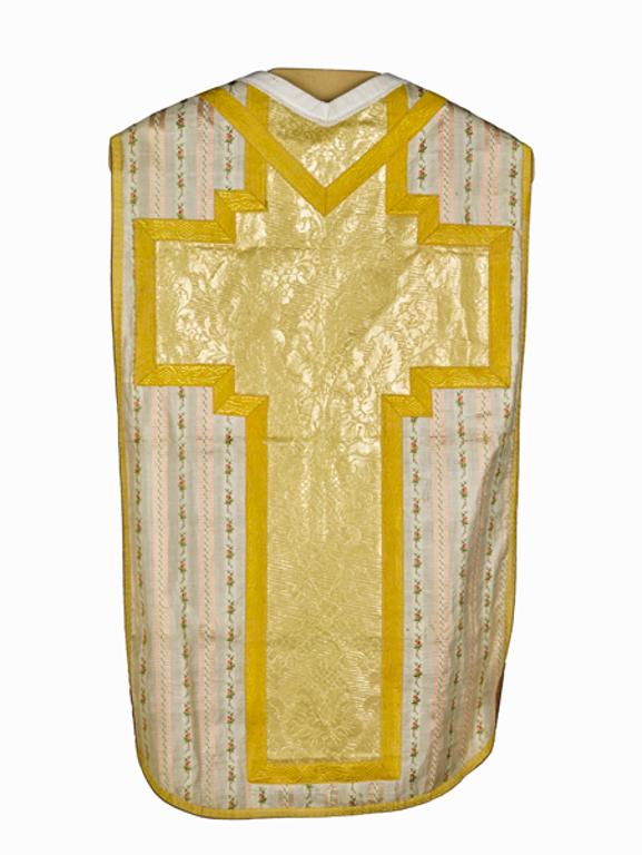 chasuble, étole, manipule : ornement blanc n°1