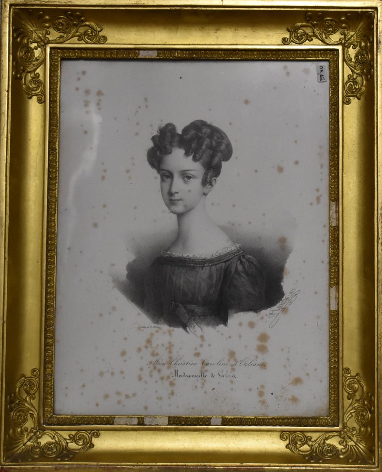Estampe - Portrait de Marie d'Orléans (1813-1839), enfant