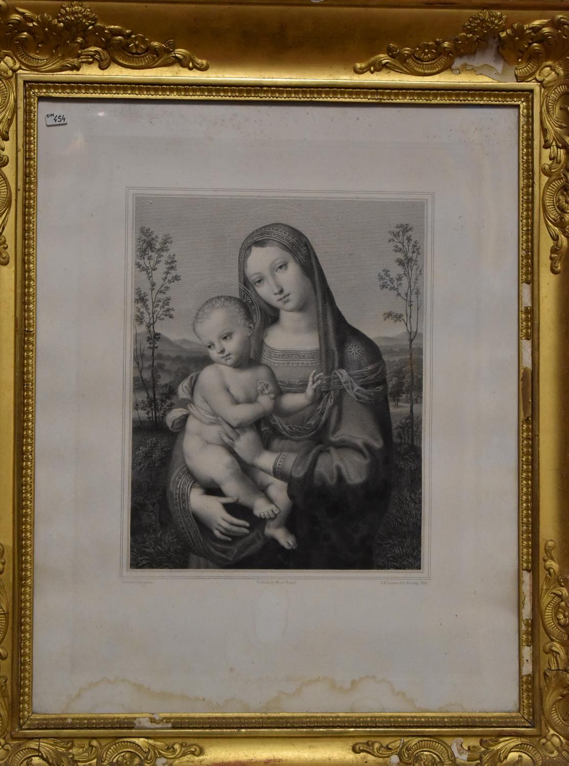 Estampe d'après Pinturicchio - Vierge à l'Enfant