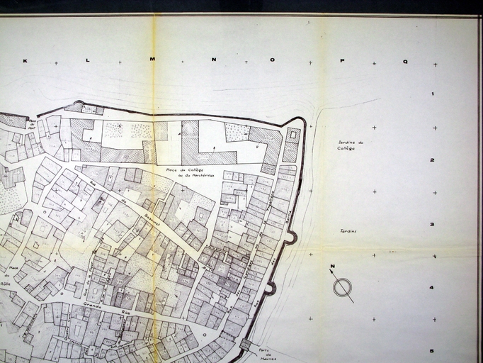 Plan (reconstitué) de Tournon en 1648
