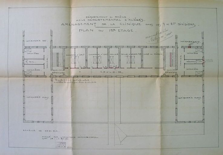 Immeuble dit bâtiment de l'infirmerie et de la surveillance continue du quartier des femmes, 7e et 8e divisions femmes