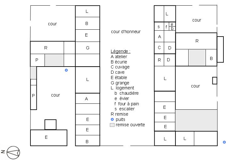 Communs et ferme du château des Peynots