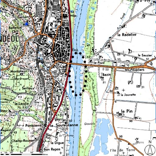 Bacs (disparus), bac à traille de Bourg-Saint-Andéol (disparu)