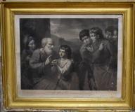 Estampes anglaises d'après Angelica Kauffmann (2) : 1. Joseph telling his dream to his father ; 2. Joseph sold by his Brethren