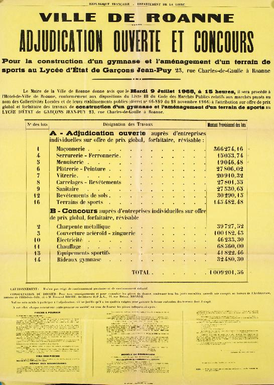 Manoir de Chènevoux, puis collège de jésuites, puis école centrale, puis lycée de garçons, actuellement lycée d'enseignement secondaire Jean-Puy