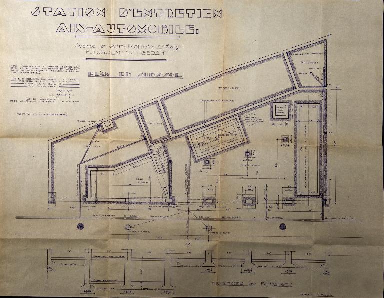 Garage de réparation automobile, actuellement usine de taille de matériaux de construction dite Marbrerie Tona