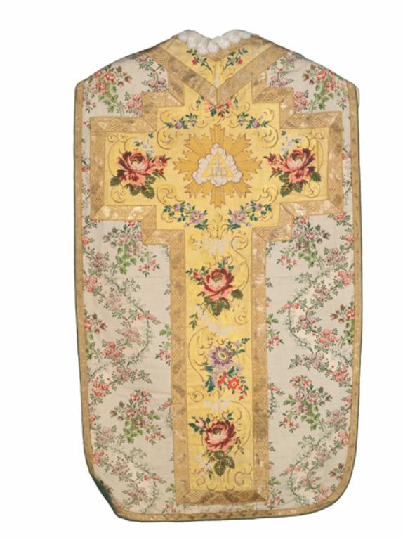 chasuble, étole, manipule : ornement blanc n°2