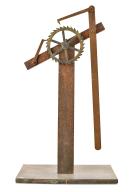 Instrument de démonstration en mécanique, modèle d'ancre à balancier et roue à rochet avec anti retour, système d'horloge