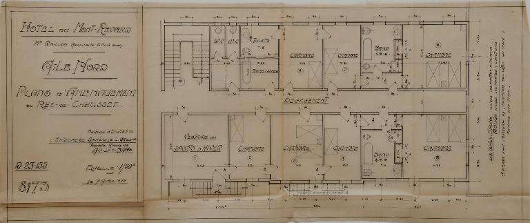 Hôtel de voyageurs, dit chalets-hôtels du Mont-Revard, puis Grand Hôtel PLM du Mont-Revard, actuellement immeuble à logements