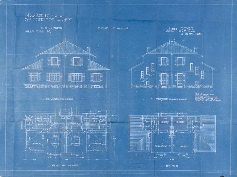 Ensemble de deux maisons, dit Villa de type K, actuellement maison