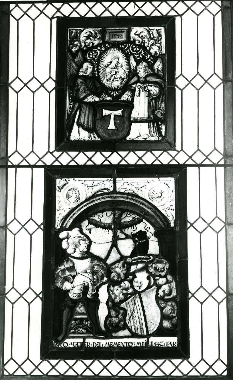 Verrières (6, vitrail suisse) : ensemble de six vitraux suisses