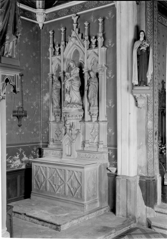 autel, retable (autel secondaire, autel tombeau, retable architecturé), style néo-gothique