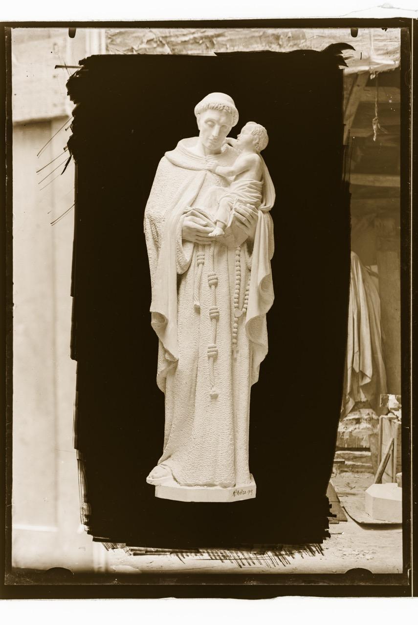 Ensemble de deux statues : saint Bonaventure et saint Antoine de Padoue