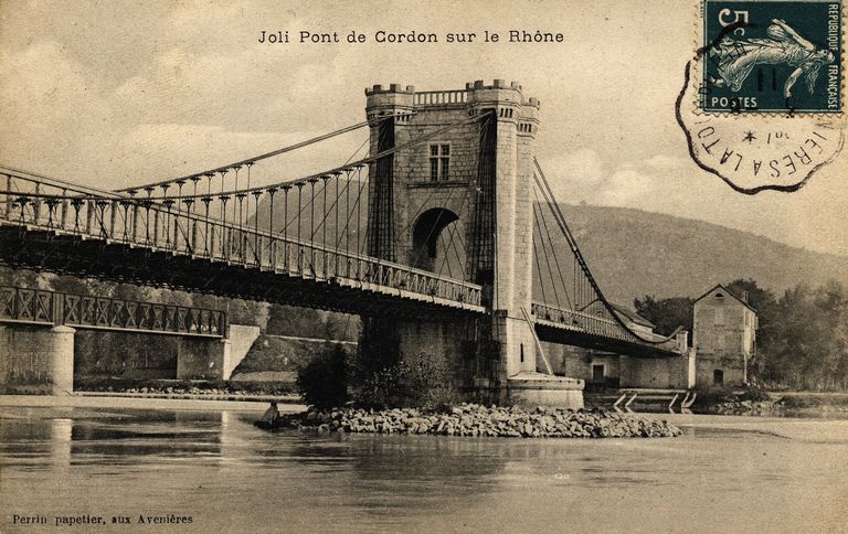 Pont ferroviaire de Cordon (détruit) ; piles (vestiges)