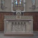 Ensemble du maître-autel : autel, gradin d'autel, tabernacle, degré d'autel
