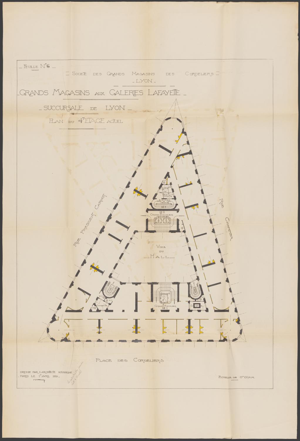 Magasin de commerce : Grands magasins Sineux, puis Grands Magasins des Cordeliers, puis Galeries Lafayette