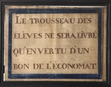 Tableau de l'économat